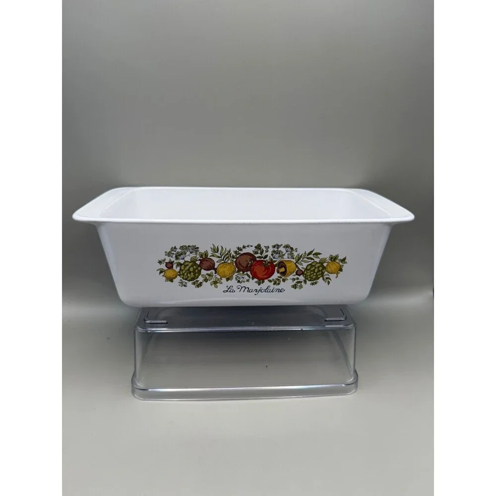 CorningWare Spice of Life Vintage 3 Piece Set + 2 Lids - Loaf Pan 1 Qt 1.5 Qt